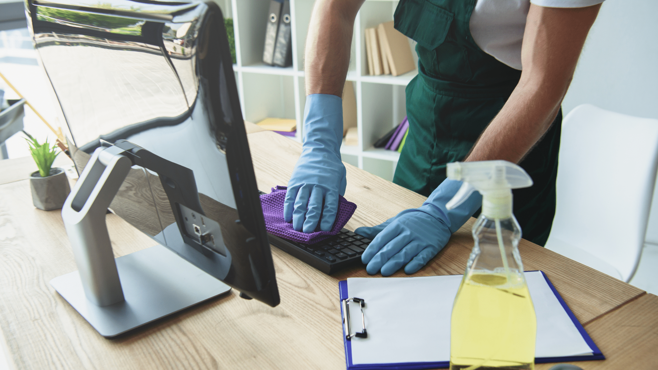 cleaning office at home