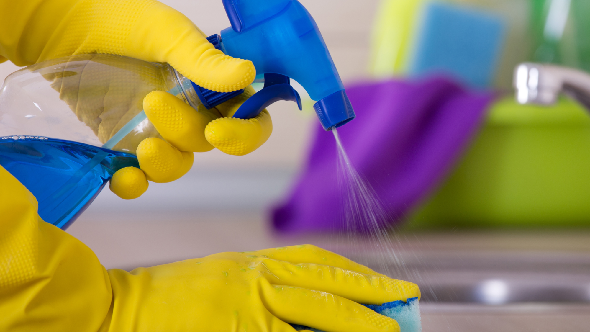 cleaning bottle on countertop