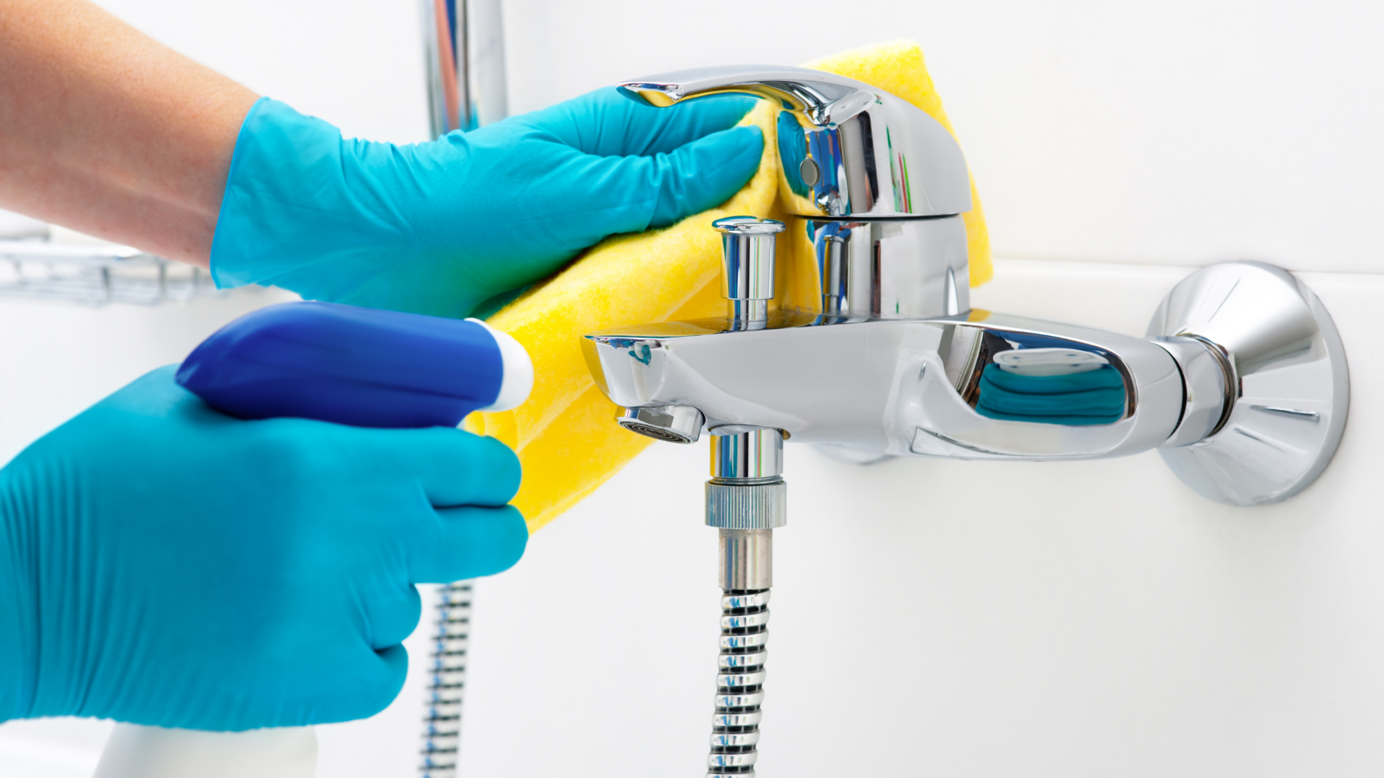 cleaning kitchen in home